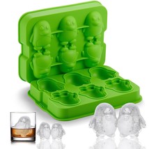 3D Penguin Gifts Ice Cube Tray Fun Shapes, 2.2&quot; Large Silicone Whiskey Ice Mold  - £23.62 GBP