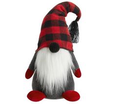 Pottery Barn Christmas Holiday Gnome - Medium Size - Buffalo Check FREE SHIPPING - £25.43 GBP