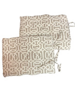 Pottery Barn Quilted Standard Pillow Shams (2) Tie Close Taupe Brown Ivo... - £26.33 GBP