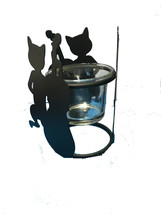 Cats Playing Instruments Decorative Candle Holders - $6.82