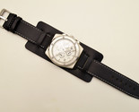 24mm Bikers Black Wide Leather Watch Band strap Buckle Punk Rock Skaters... - $21.95