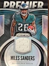 2019 Panini Prizm PJ-MSA Miles Sanders Premier Jerseys Rookie Patch Silv... - $13.11 CAD