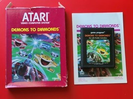 Demons to Diamonds Atari 2600 7800 Complete Game Manual Box Top Torn - £9.88 GBP