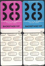 Pair of 38 Special 1986 Strength in Numbers OTTO Cloth Backstage/VIP Passes - £5.41 GBP