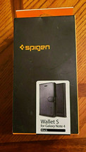 Spigen Wallet S Case Flip cover w/ Card Slots for Samsung Galaxy Note 4 ... - £5.54 GBP