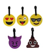 Luggage Tags for Bags Backpacks and Suitcase Smiley Emoji - (Pack of 5)F... - £20.15 GBP