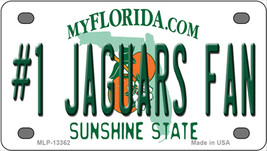 Number 1 Jaguars Fan Florida Novelty Mini Metal License Plate Tag - £11.23 GBP