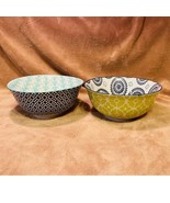 Pair of Certified International 6&quot; Bowls- Geometric Coordinates Series- NEW - $24.20 CAD