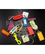 Huge KEYCHAIN LOT 30+ Pcs Rings, Clasps, Wrist Coil, Name Tags, etc - $9.89