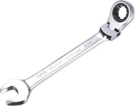 11/16 Inch Flex-Head Ratcheting Combination Wrench SAE 72 Teeth 12 Point - £23.97 GBP