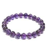 Handmade Amethyst Bracelet - Natural Gemstone Beads for Peace and Healing - £19.85 GBP