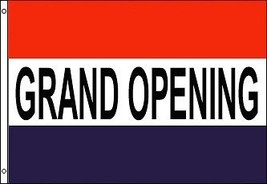 GHP 10Pcs 3&#39;x5&#39; &quot;GRAND OPENING&quot; Polyester Flag Message Banner w 2 Metal Grommets - $19.99