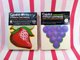 NOS 1970&#39;s Capitol Unrecorded 8-Track &quot;Beautiful Box&quot; Cartridges Factory Sealed! - £18.88 GBP
