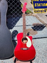 Fender Sonoran California Series Acoustic Electric Guitar Candy Apple Red w/case - £236.85 GBP