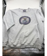 Vintage Hanes Ultimate Cotton Sweat Shirt Navy USS John C Stennis Size L... - $471.03 MXN