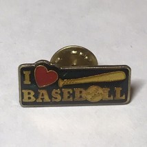 Vintage I Love Baseball Lapel Pin sport brooch ball heart - £3.15 GBP