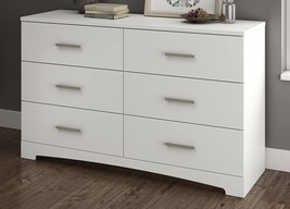 Pure White 6-Drawer Double Dresser From South Shore. - £192.24 GBP