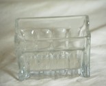 Ribbed Glass Sweeter Sugar Packet Holder Caddy - $12.86
