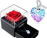 Mothers Day Gifts for Mom Women, Preserved Rose with Necklace S925 Silve... - $46.80