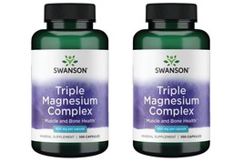 2 x Swanson Triple Magnesium Complex Essential Mineral Muscle Bone 100ct... - £12.97 GBP