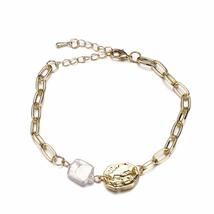 Fashion Baroque Style Party Jewelry Irregular Freshwater Pearl Bracelets Cuff Ba - £8.34 GBP
