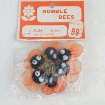Franks Nursery New Old Stock 6 Bubble Bees For Crafting Decoration Garde... - $8.59