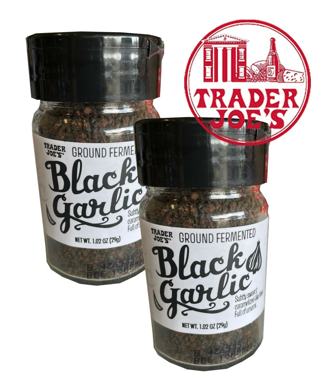 2 Unid.  Trader Joe's Ground Fermented Black Garlic 1.2oz Spice  - $11.30
