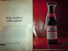 Budweiser Beer Why Bother With A Glass Print Magazine Advertisement 1964 - $5.99