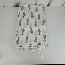 Aden + Anais Muslin Swaddle Blanket SAFARI Zebra White Grey Baby - $26.72