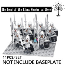 11pcs/set The Lord of the Rings Gondor Soldiers with Armor Spear Minifigure - £20.43 GBP