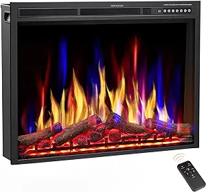 37 Inch Electric Fireplace Insert,750W/1500W Recessed Electric Fireplace... - $518.99
