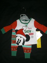 WDW Disney Baby Mickey Mouse Up TO Snow Good PJ Pals Size 0-3 Mo Brand New - £15.92 GBP