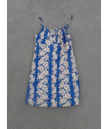 PACIFIC LEGEND GIRLS DRESS SIZE 14 BLUE WHITE FLORAL SPAGHETTI STRAP COT... - £7.98 GBP