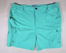 NEW Reel Legends Bonefish Aqua Green Atlantis Nylon Cargo Mens Shorts XL - $13.61