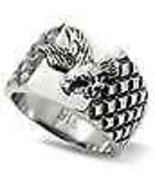 MILITARY RING U.S. AIR FORCE EAGLE STAINLESS STEEL FINISH TK126 - £24.08 GBP