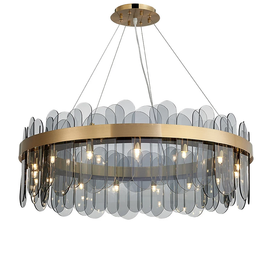 g9 LED Postmodern Round Stainless Steel Golden Designer Chandelier Lighting - $142.61+