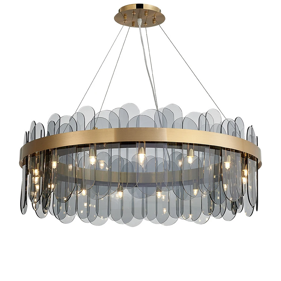 g9 LED Postmodern Round Stainless Steel Golden Designer Chandelier Lighting - £106.60 GBP+