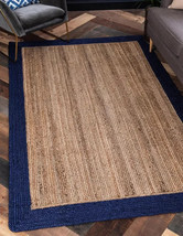 Rug 100% Jute Cotton Reversible Handmade Braided Area Carpet Living Runner Rugs - £26.56 GBP+