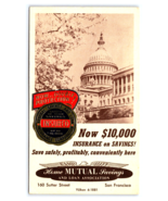 Home Mutual Savings and Loan Advertising San Francisco CA UNP Postcard W15 - $329.88 MXN