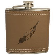 6oz Feather Leather Flask KLB - $21.55