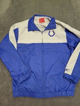 Vintage Indianapolis Colts Jacket Mens Large Blue Long Sleeve NFL Reebok - $21.39