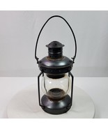 Vintage Black Metal Tealight Lantern Hurricane Farmhouse 11 Inch Tall + ... - $55.00