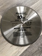 Crafstman Sears Steel 200 Tooth Plywood 10&quot; Circular Table Saw Blade 932154 - £7.05 GBP