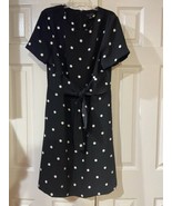 Ann Taylor  Dress Women’s  Black &amp; White Dotted Short Sleeve Size 8 - £23.70 GBP