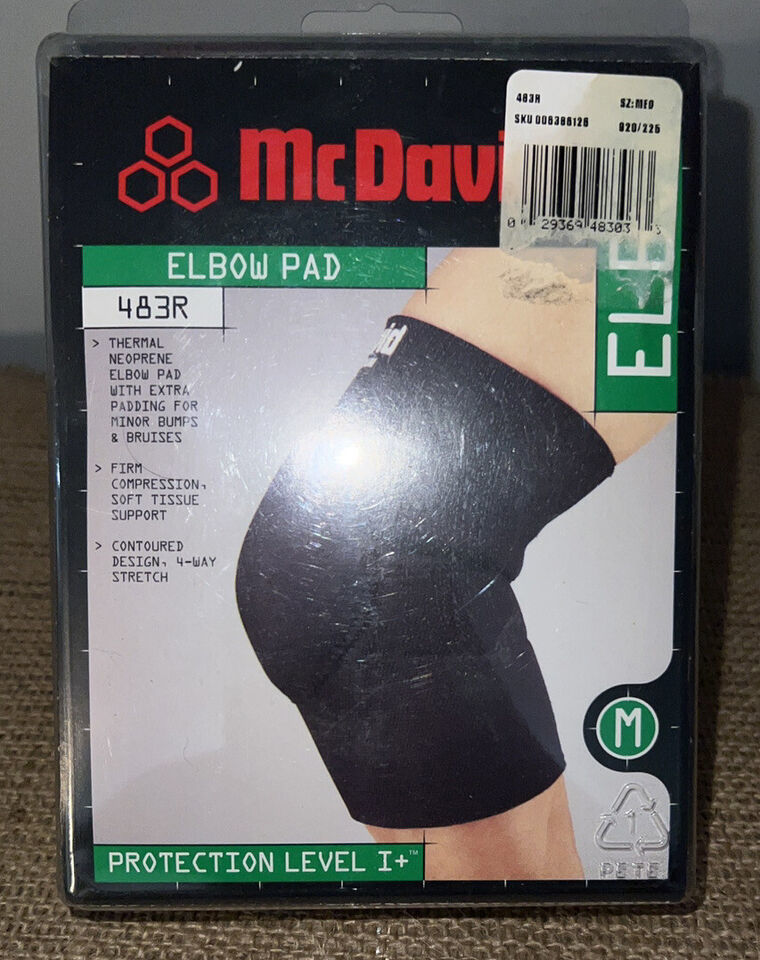 McDavid Elbow Pad 483R Black Med. New In Package - $14.87
