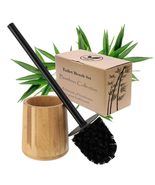 5-Piece Bathroom Accessory Set - Stylish &amp; Durable Bamboo Essentials wit... - $33.65