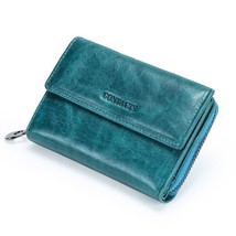 Contact&#39;s Genuine Leather Wallet Women Clutch Wallets for Women Female Coin Purs - £52.32 GBP