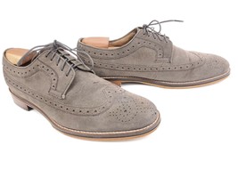 Johnston &amp; Murphy Brogue Wingtip Suede Mens Shoes Size 9 M Brown 20-2229 - $49.45