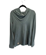 DESO Womens Sweatshirt PHIPPS Green Heathered Cowl Neck Hoodie Sz Large - £49.77 GBP