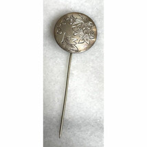 VINTAGE KIRK 925 STERLING SILVER ENGRAVED WITH FLOWERS STICK PIN SKY - $29.60